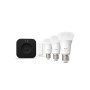 Philips Hue Starter set: 3 smart E27 bulbs, dimmer switch, Hue Bridge Pro , E27 , White and colored light