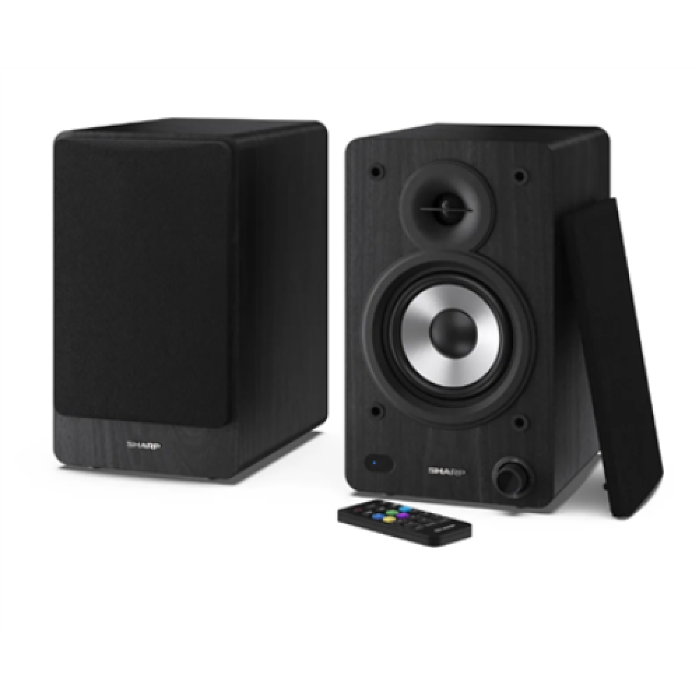 Sharp CP-SS30 Bookshelf Speakers, Black , Sharp , Speakers , CP-SS30(BK) Bookshelf , 60 W , Bluetooth , Black , Wireless connection
