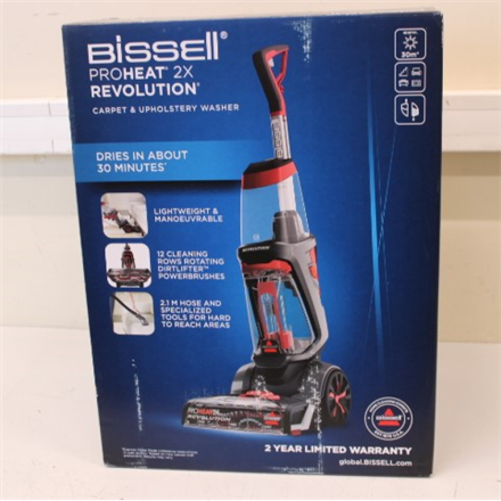SALE OUT. , Bissell , Carpet Cleaner , ProHeat 2x Revolution , Corded operating , Handstick , Washing function , 800 W , - V , Red/Titanium , Warranty 24 month(s) , DAMAGED PACKAGING
