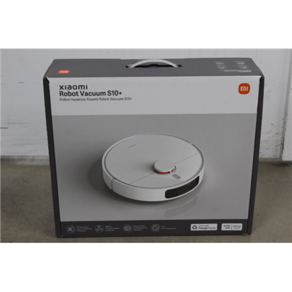 SALE OUT. Xiaomi Robot Vacuum S10+ EU , Xiaomi Robot Vacuum , S10+ EU , Wet&Dry , 5200 mAh , Dust capacity 0.45 L , 4000 Pa , White , USED