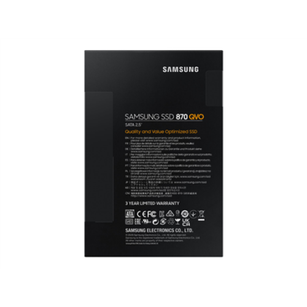 Samsung , SSD , 870 QVO , 1000 GB , SSD form factor 2.5 , Solid-state drive interface SATA III , Read speed 560 MB/s , Write speed 530 MB/s