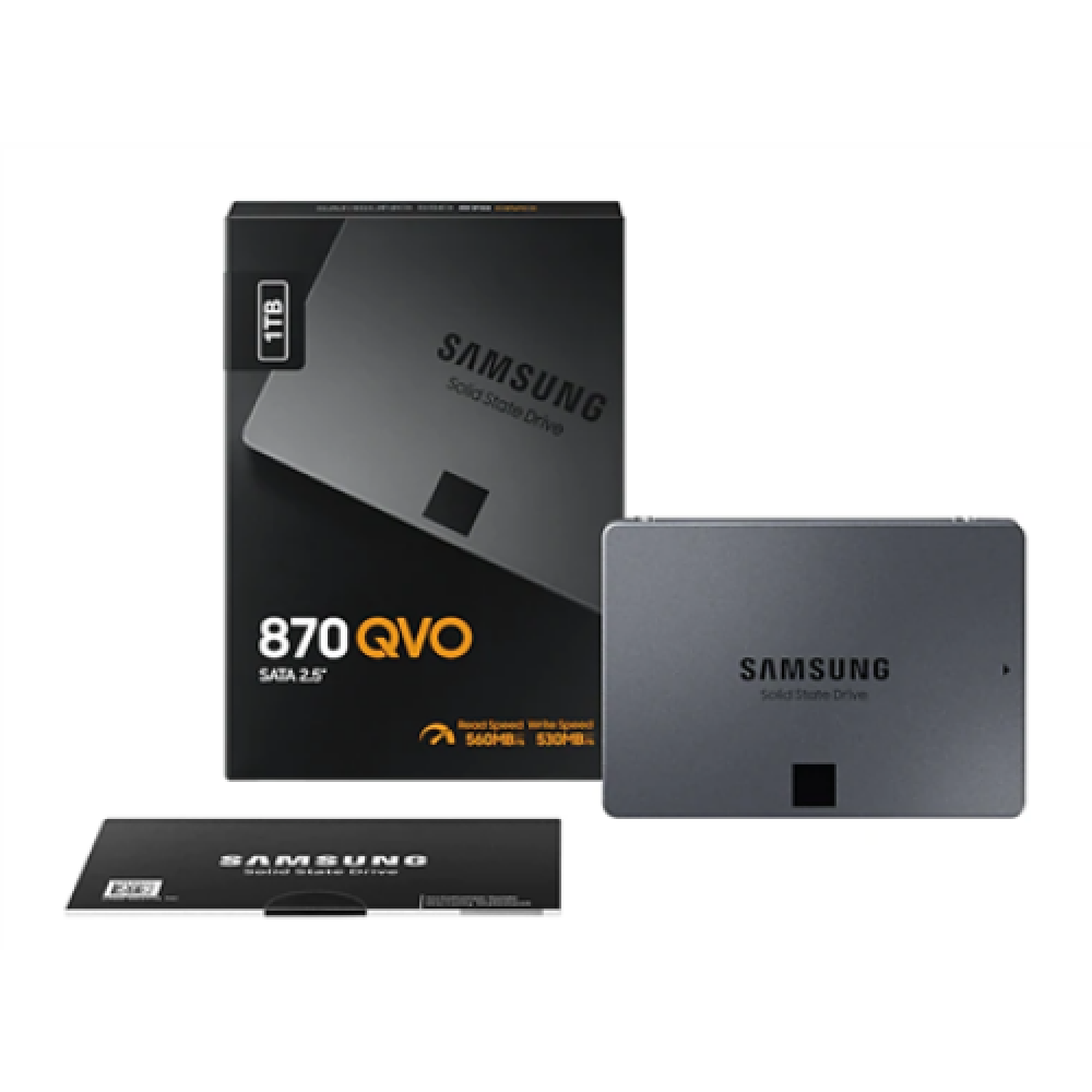 Samsung , SSD , 870 QVO , 1000 GB , SSD form factor 2.5 , Solid-state drive interface SATA III , Read speed 560 MB/s , Write speed 530 MB/s