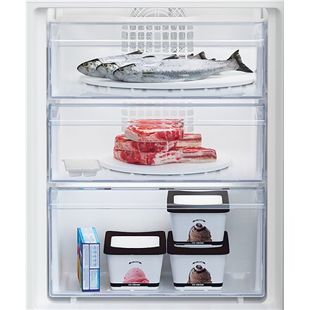 BEKO Refrigerator , BCHA275K41SN , Energy efficiency class E , Built-in , Combi , Height 177.5 cm , No Frost system , Fridge net capacity 193 L , Freezer net capacity 69 L , 38 dB , White