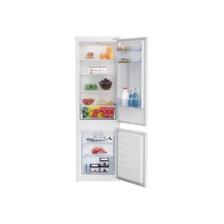 BEKO Refrigerator , BCHA275K41SN , Energy efficiency class E , Built-in , Combi , Height 177.5 cm , No Frost system , Fridge net capacity 193 L , Freezer net capacity 69 L , 38 dB , White