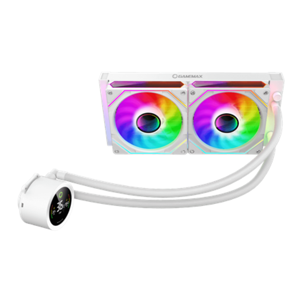 Gamemax CPU Liquid Cooler , ICEBURG 240 DIGITAL WH , White