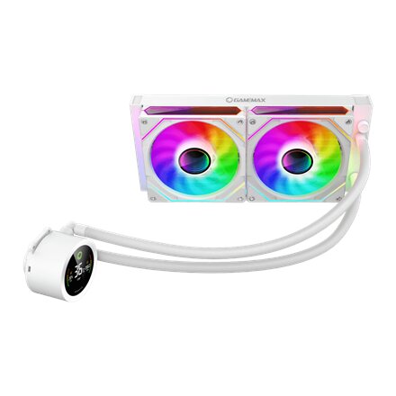 Gamemax CPU Liquid Cooler , ICEBURG 240 DIGITAL WH , White