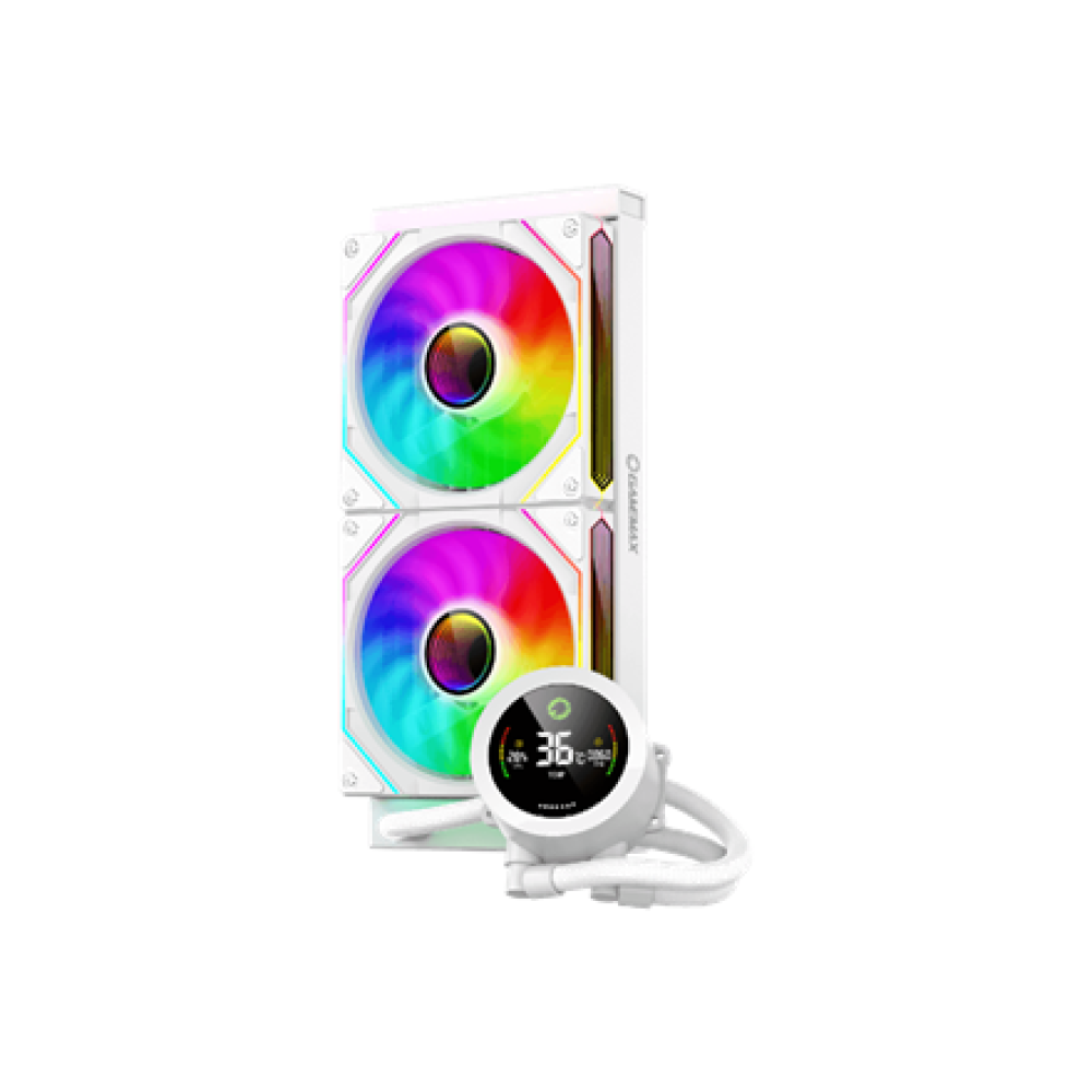 Gamemax CPU Liquid Cooler , ICEBURG 240 DIGITAL WH , White