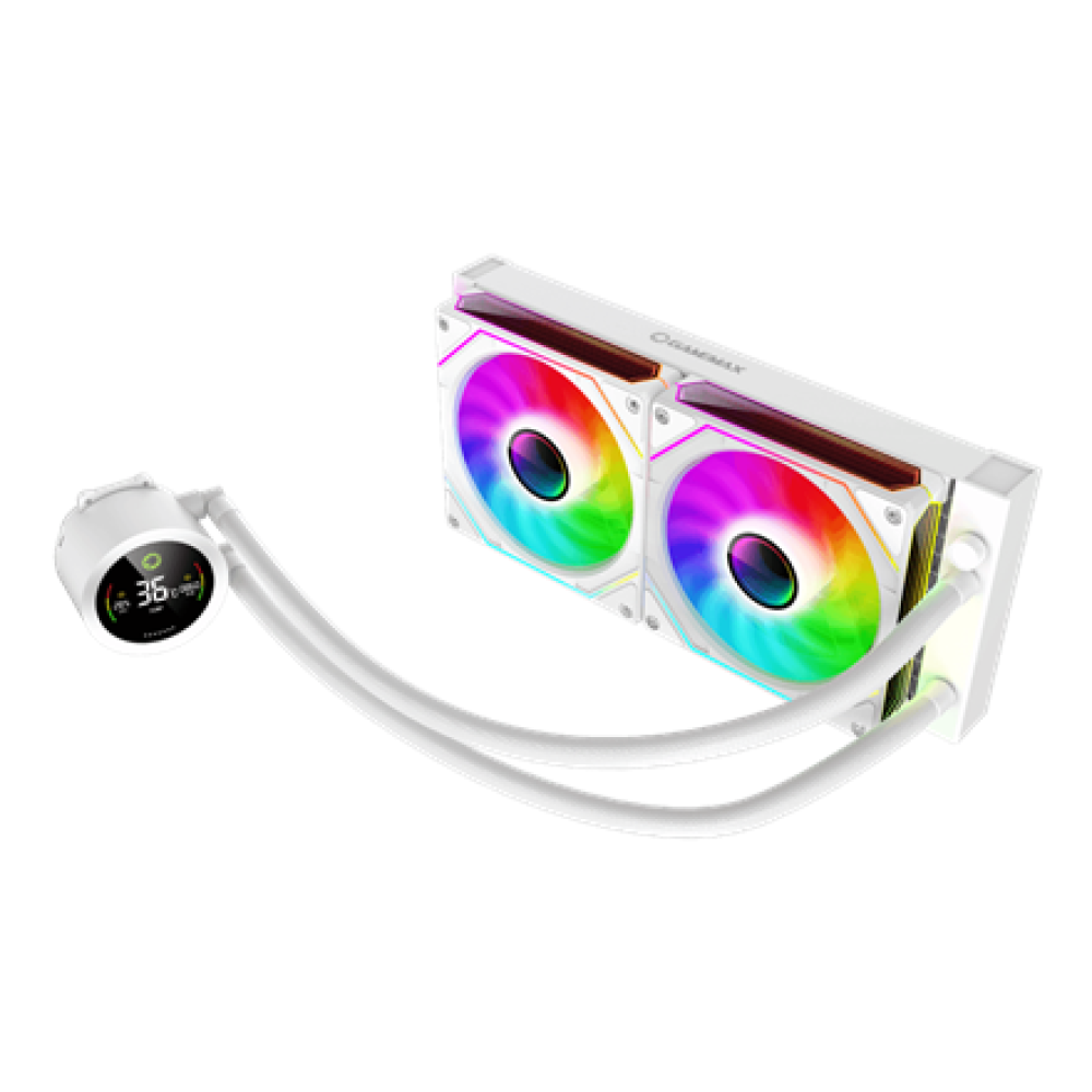Gamemax CPU Liquid Cooler , ICEBURG 240 DIGITAL WH , White