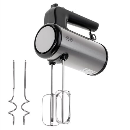Adler Hand mixer , AD 4232 , Hand Mixer , 900 W , Number of speeds 5 , Turbo mode , Black/Stainless Steel