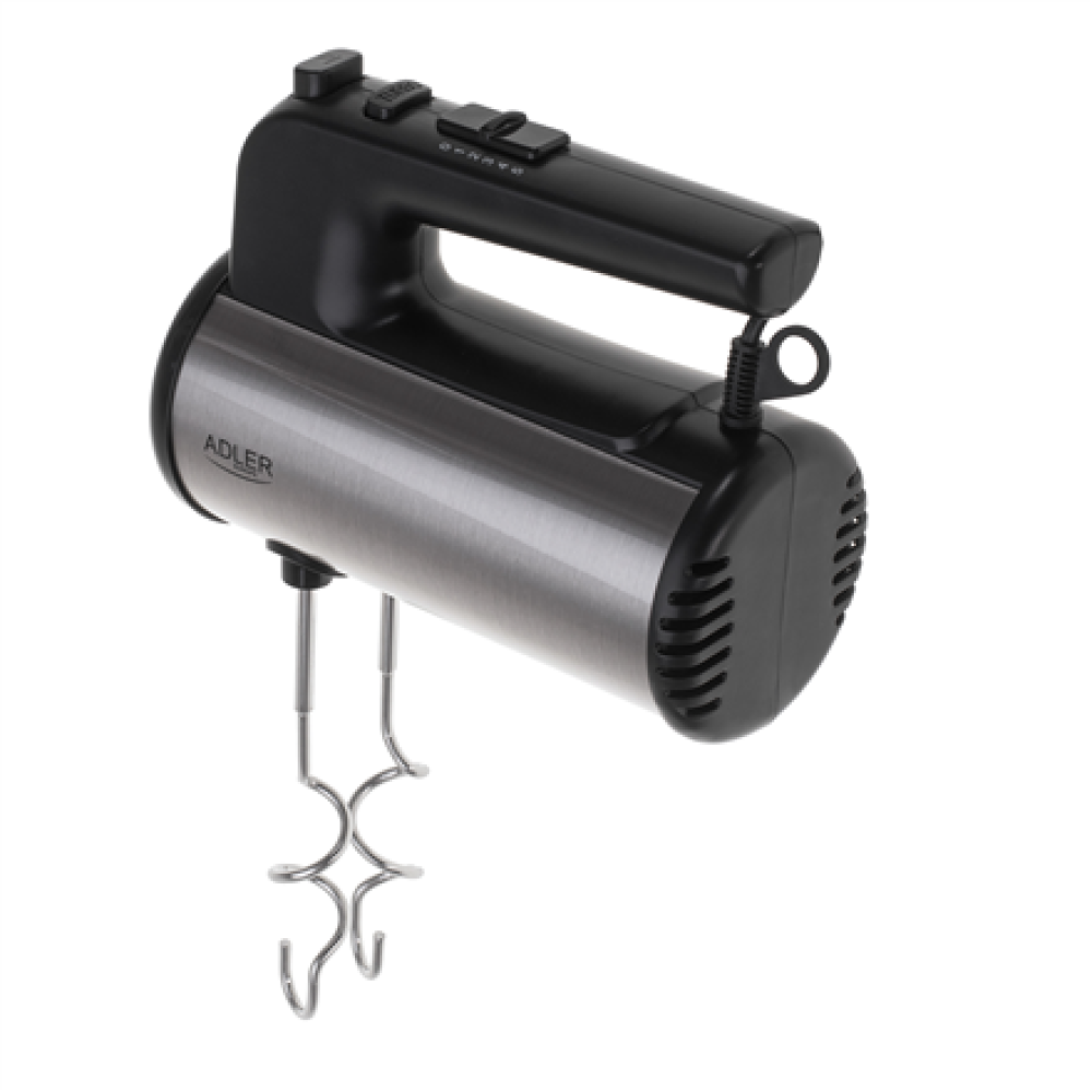 Adler Hand mixer , AD 4232 , Hand Mixer , 900 W , Number of speeds 5 , Turbo mode , Black/Stainless Steel
