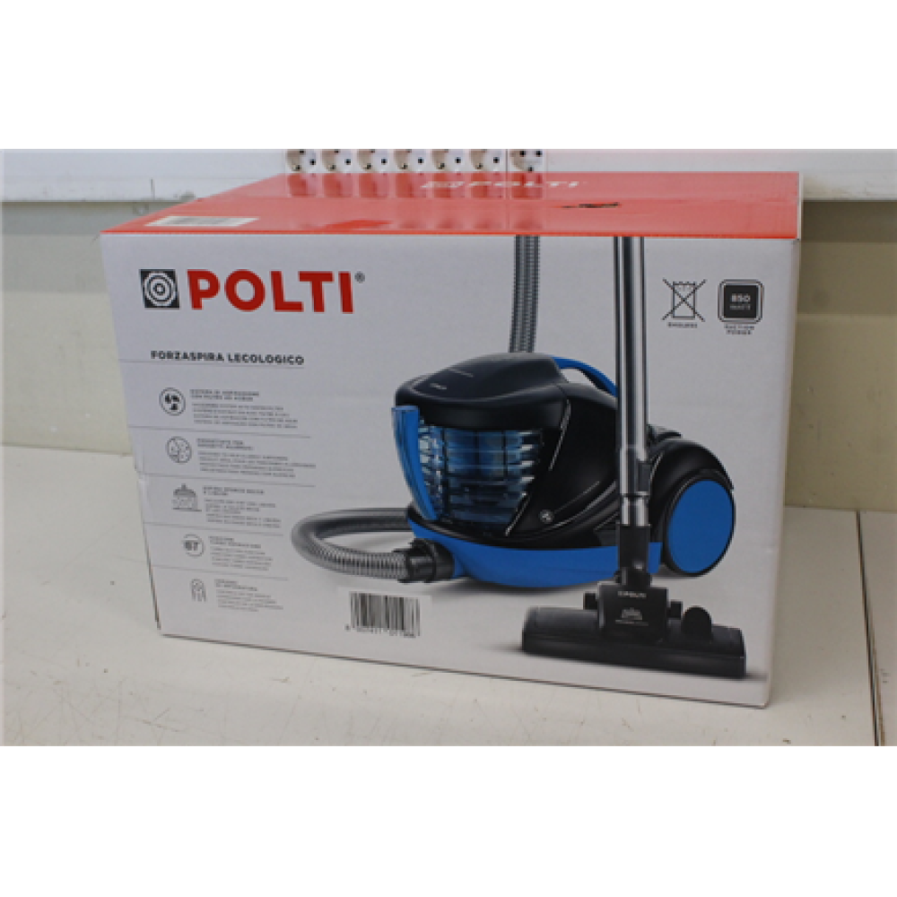 SALE OUT. , Polti Vacuum cleaner , PBEU0109 Forzaspira Lecologico Aqua Allergy Turbo Care , With water filtration system , Wet suction , Power 850 W , Dust capacity 1 L , Black/Blue , DAMAGED PACKAGING