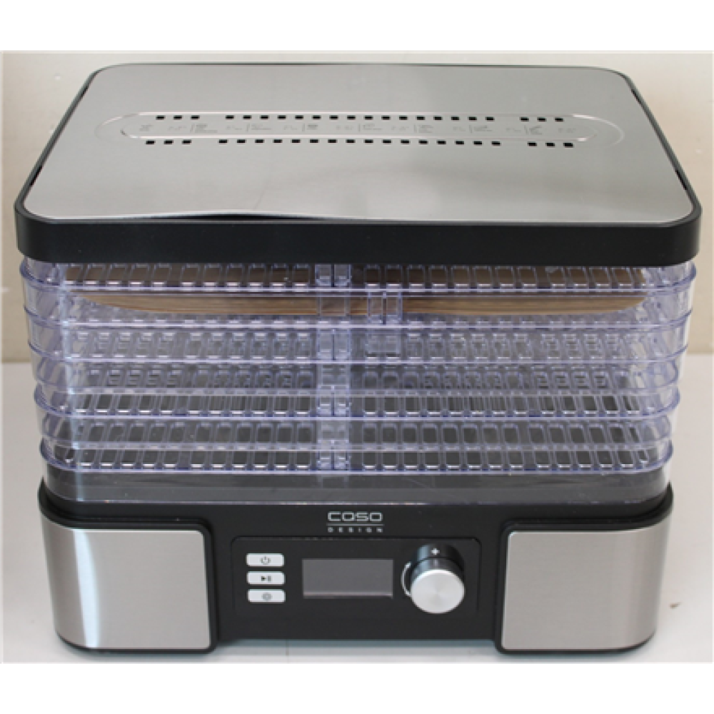 SALE OUT. Caso Food Dehydrator , DH 450 , Power 370-450 W , Number of trays 5 , Temperature control , Integrated timer , Black/Stainless Steel , DAMAGED PACKAGING, SCRATCHED AND DENT ITEM TOP, MISSING INNER PACKAGING