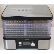 SALE OUT. Caso Food Dehydrator , DH 450 , Power 370-450 W , Number of trays 5 , Temperature control , Integrated timer , Black/Stainless Steel , DAMAGED PACKAGING, SCRATCHED AND DENT ITEM TOP, MISSING INNER PACKAGING