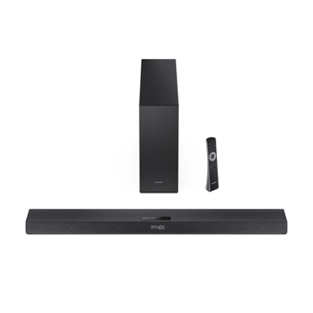 Sharp 2.1ch Ultra-slim Dolby Atmos/DTS Virtual: X Soundbar with Wireless Subwoofer , HT-SBW320 , 360 W , Bluetooth , Black , Wireless connection