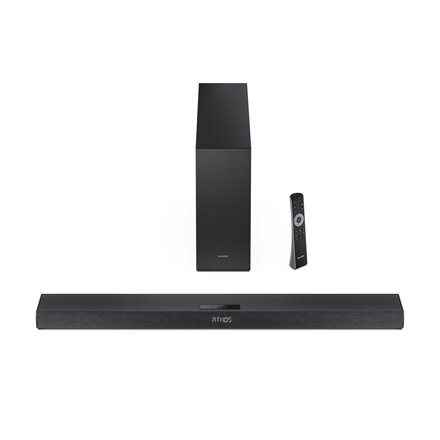 Sharp 2.1ch Ultra-slim Dolby Atmos/DTS Virtual: X Soundbar with Wireless Subwoofer , HT-SBW320 , 360 W , Bluetooth , Wireless connection , Black