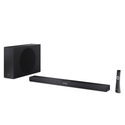 Sharp 2.1ch Ultra-slim Dolby Atmos/DTS Virtual: X Soundbar with Wireless Subwoofer , HT-SBW320 , 360 W , Bluetooth , Wireless connection , Black