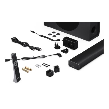 Sharp 2.1ch Ultra-slim Dolby Atmos/DTS Virtual: X Soundbar with Wireless Subwoofer , HT-SBW320 , 360 W , Bluetooth , Wireless connection , Black