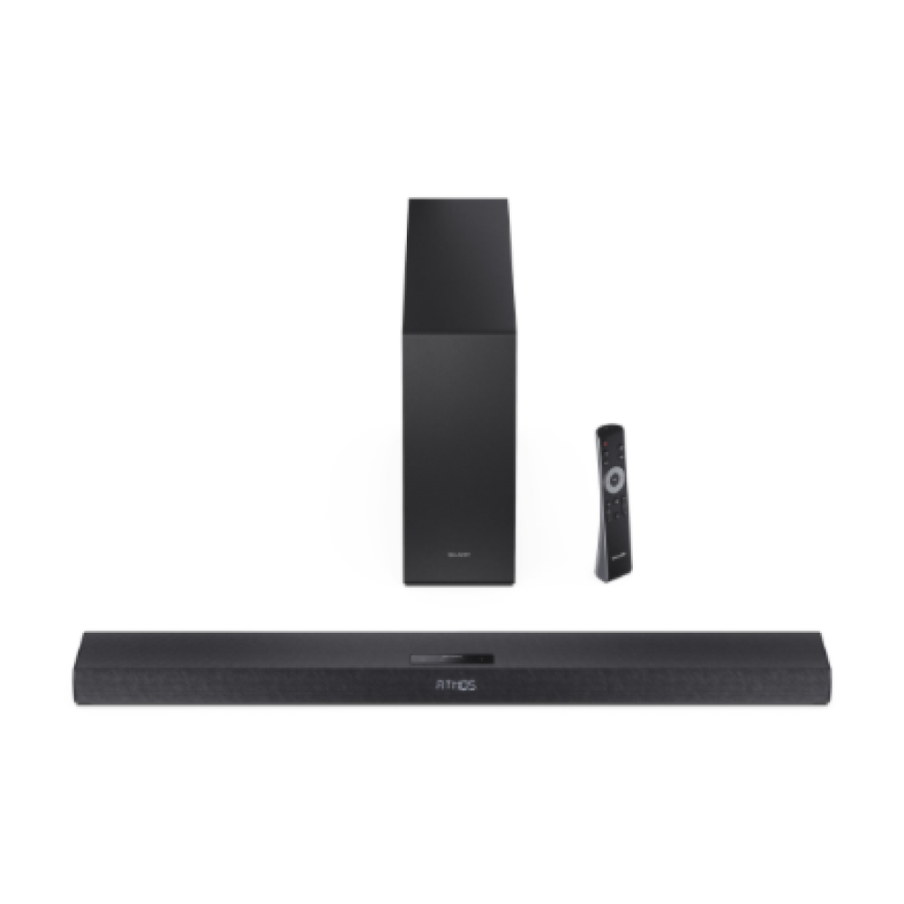 Sharp 2.1ch Ultra-slim Dolby Atmos/DTS Virtual: X Soundbar with Wireless Subwoofer , HT-SBW320 , 360 W , Bluetooth , Black , Wireless connection