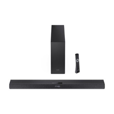 Sharp 2.1ch Ultra-slim Dolby Atmos/DTS Virtual: X Soundbar with Wireless Subwoofer , HT-SBW320 , 360 W , Bluetooth , Wireless connection , Black