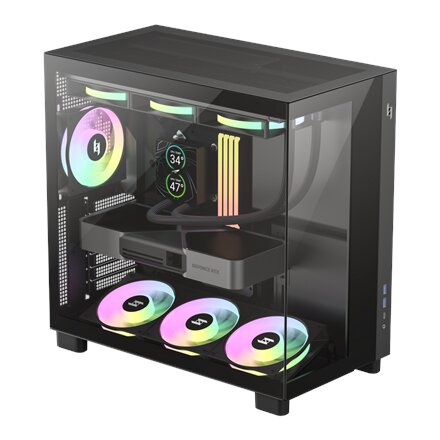 Gamemax Case , NEX C53 BK , ATX/BTF