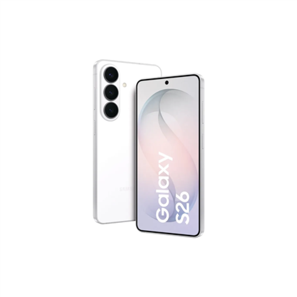 Samsung , Galaxy , S26 , White , 6.3 , Dynamic AMOLED 2X , 1080 x 2340 pixels , Exynos , 2600 , Internal RAM 12 GB , 512 GB , Dual SIM , 3G , 4G , 5G , Main camera resolution 50 MP , Secondary camera resolution 10 MP , Android , 16 , 4300 mAh