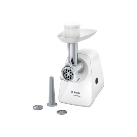 Bosch , Meat mincer SmartPower , MFW2510W , White , 350 W , Number of speeds 1 , 2 Discs: 3.8 and 8 mm; Sausage filler accessory.