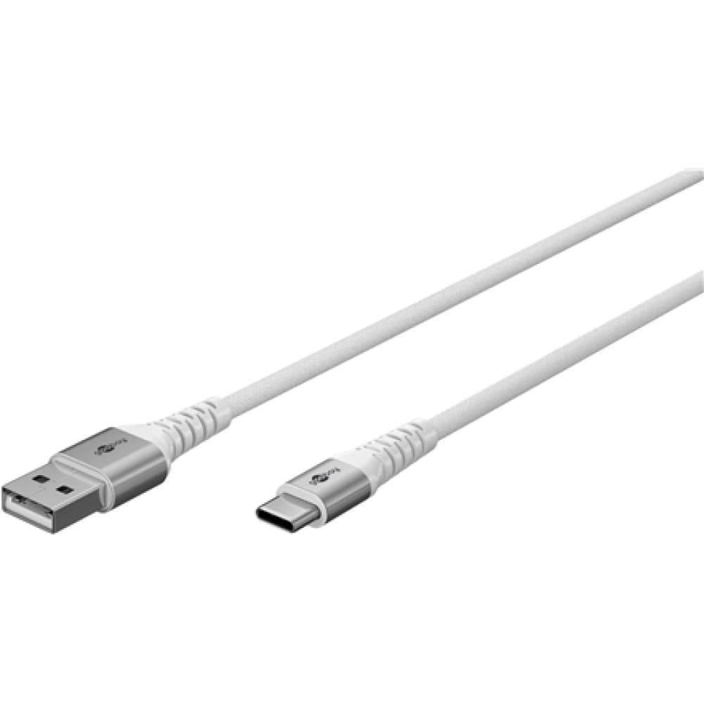 Goobay USB-C to USB-A Supersoft Textile Cable with Metal Plugs , 74531