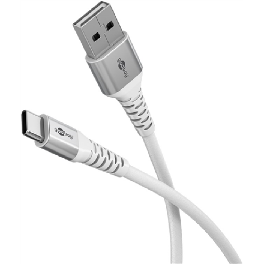 Goobay USB-C to USB-A Supersoft Textile Cable with Metal Plugs , 74531