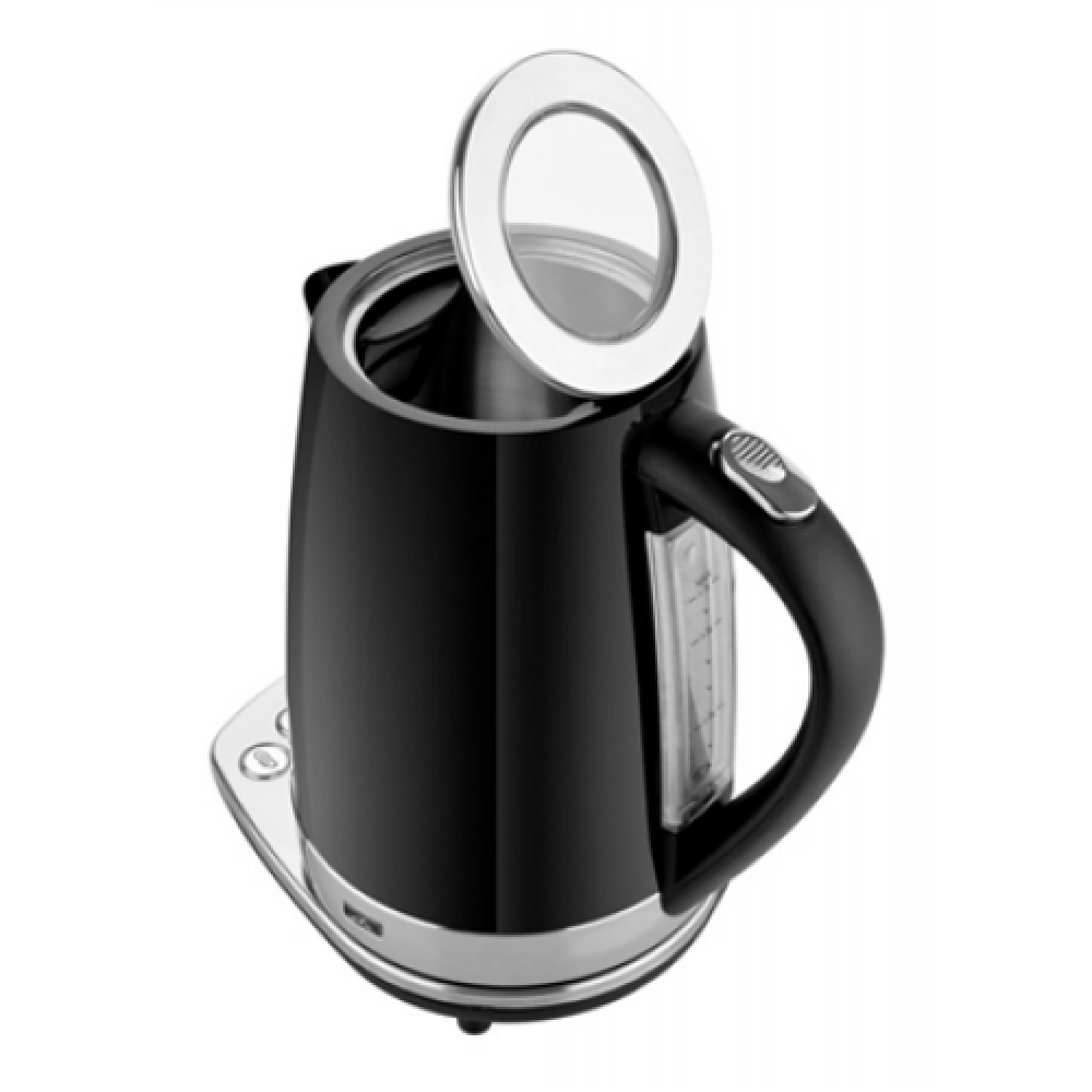 ETA , Kettle , ETA158790000 , With electronic control , 2200 W , 1.7 L , Stainless steel , 360° rotational base , Black