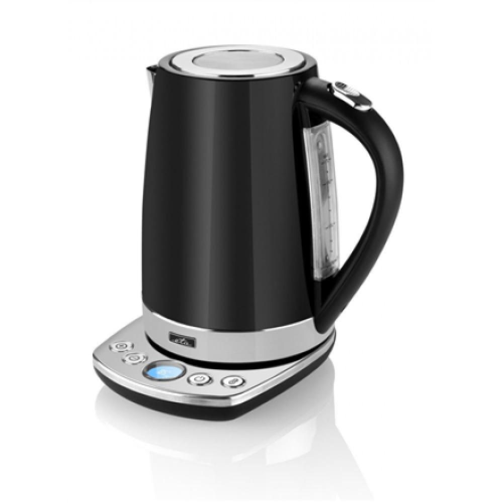 ETA , Kettle , ETA158790000 , With electronic control , 2200 W , 1.7 L , Stainless steel , 360° rotational base , Black