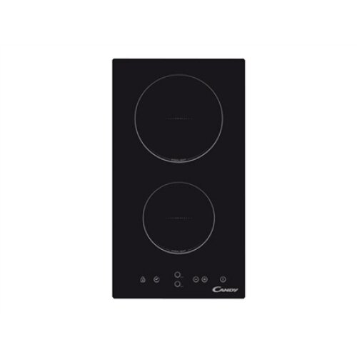 Candy , Domino , CDH 30 , Vitroceramic , Number of burners/cooking zones 2 , Touch , Timer , Black , Display