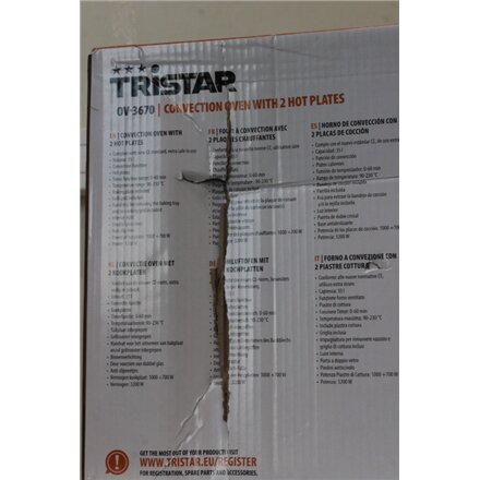 SALE OUT. Tristar Convection oven , OV-3670 , 35 L , 3200 W , Black , DAMAGED PACKAGING