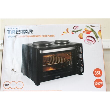SALE OUT. Tristar Convection oven , OV-3670 , 35 L , 3200 W , Black , DAMAGED PACKAGING
