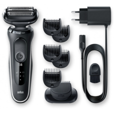 Braun , Shaver , 51-W1500s , Operating time (max) 50 min , Wet & Dry , Black/White
