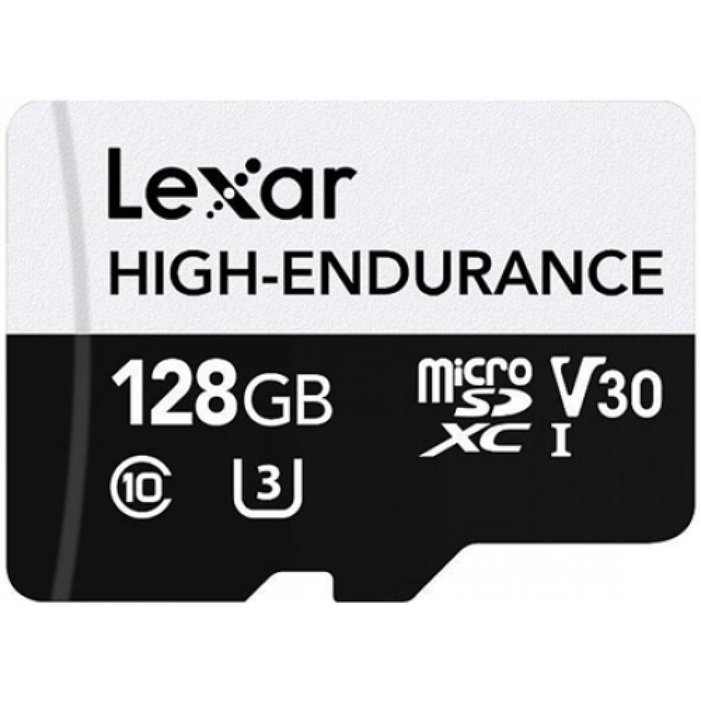 Lexar , Flash Memory Card , High-Endurance , 128 GB , microSDHC , Flash memory class UHS-I