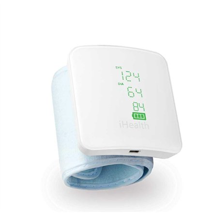 iHealth , Wrist Blood Pressure Monitor , BP7S , White , Blood pressure readings are stored on the secure, free, HIPAA compliant iHealth Cloud. Monitor blood pressure and pulse trends with intuitive charts and share data with your doctor in PDF or spreadsh