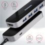 AXAGON SuperSpeed USB-C Combo 6in1 Hub , HMC-6H4A