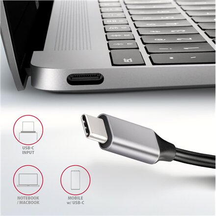 AXAGON SuperSpeed USB-C Combo 6in1 Hub , HMC-6H4A