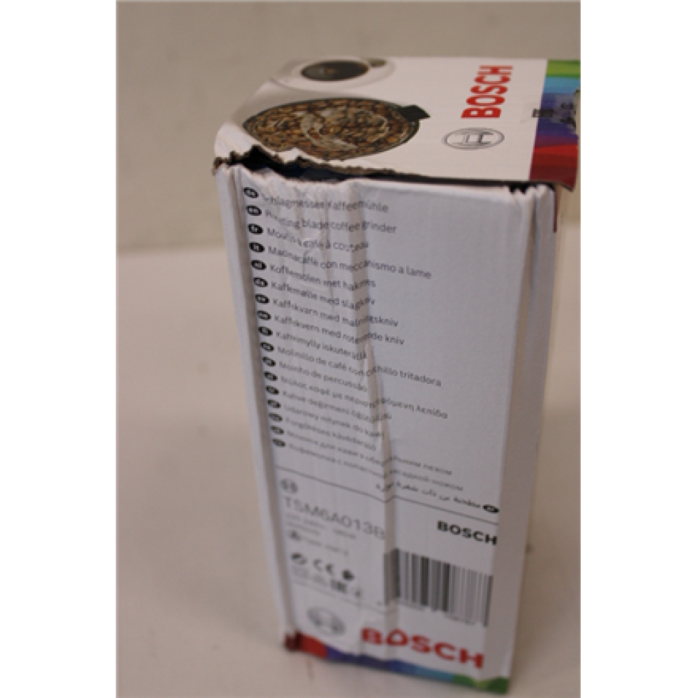 SALE OUT. Bosch TSM6A013B Coffee Grinder, 75 g beans, Black , Bosch , Coffee Grinder , TSM6A013B , 180 W , Coffee beans capacity 75 g , Black , DAMAGED PACKAGING