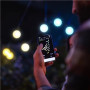 Twinkly,Festoon Smart LED Lights 40 AWW (Gold+Silver) G45 bulbs, 20m,AWW – Cool to Warm white