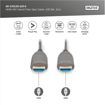 Digitus Connection Cable , HDMI to HDMI , 10 m