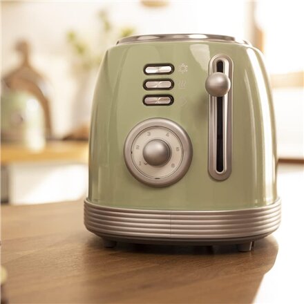 Cecotec Toaster , Toast&Taste 800 Vintage , Power 850 W , Number of slots 2 , Housing material Stainless steel , Light Green