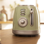 Cecotec Toaster , Toast&Taste 800 Vintage , Power 850 W , Number of slots 2 , Housing material Stainless steel , Light Green