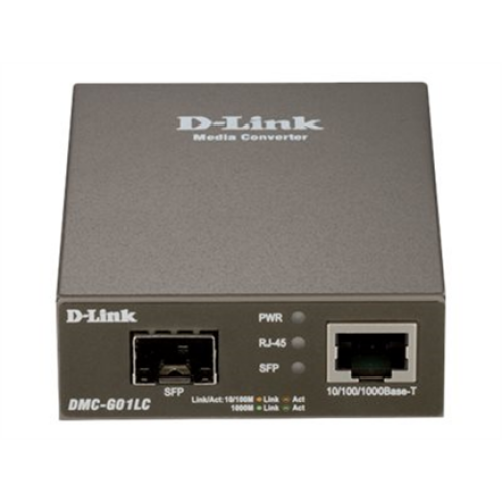 D-Link , 1000BaseT to SFP Standalone Media Converter , DMC-G01LC , Gigabit SFP port , 10/100/1000 Mbps port