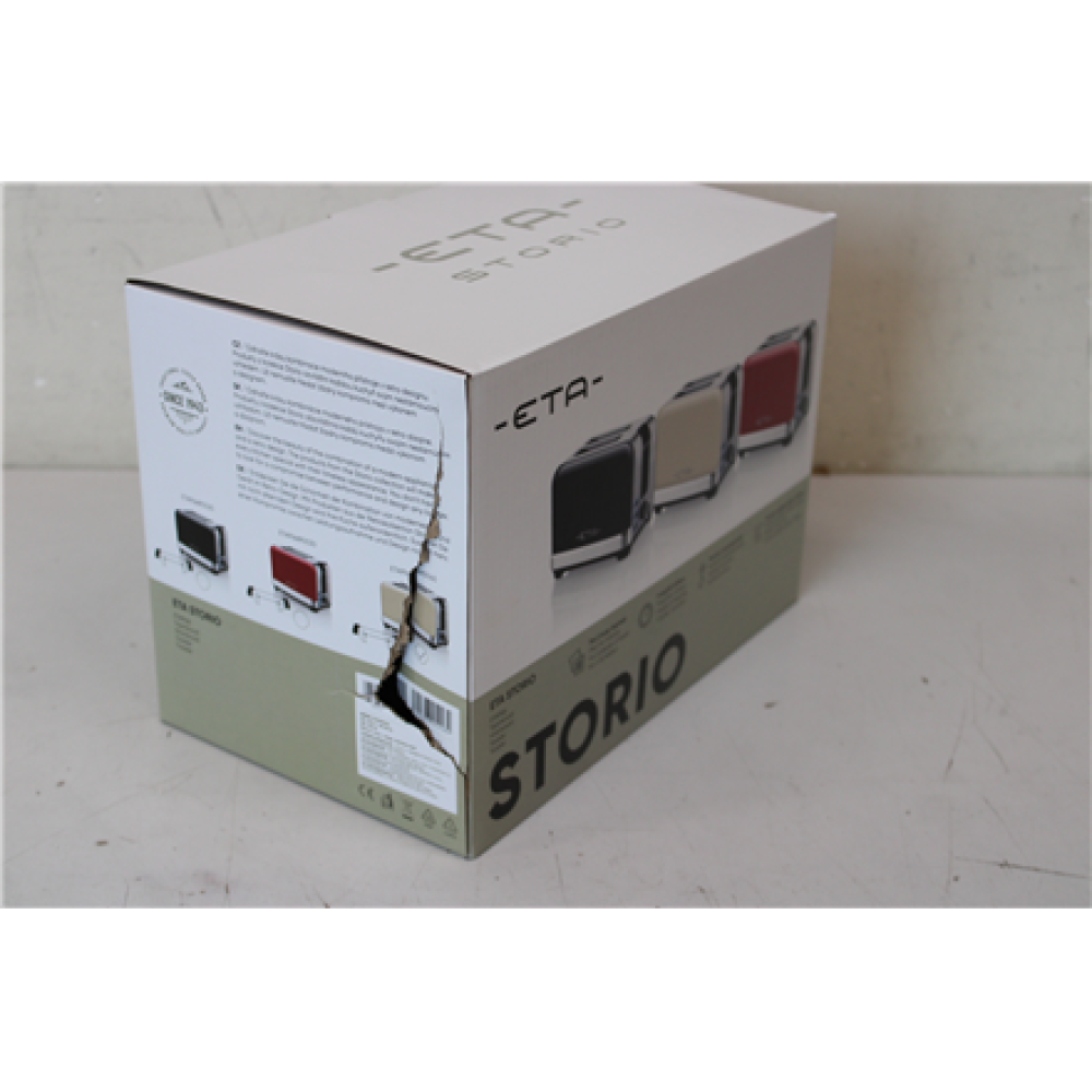 SALE OUT. ETA ETA916690040 STORIO Toaster, Power 930 W, 2 slots, Stainless steel, Beige , ETA Storio Toaster , ETA916690040 , Power 930 W , Housing material Stainless steel , Beige , DAMAGED PACKAGING