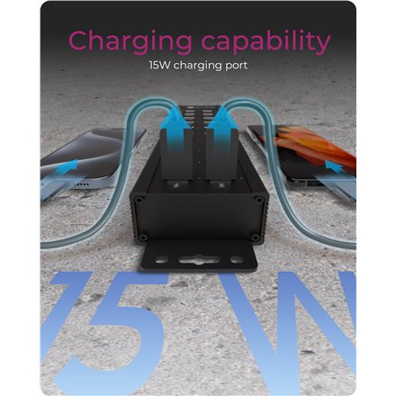 Raidsonic , 20-in-1 USB HUB with power supply, on/off button and mounting brackets , IB-HUB1720-U3