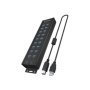 Raidsonic , 20-in-1 USB HUB with power supply, on/off button and mounting brackets , IB-HUB1720-U3
