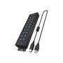 Raidsonic , 20-in-1 USB HUB with power supply, on/off button and mounting brackets , IB-HUB1720-U3