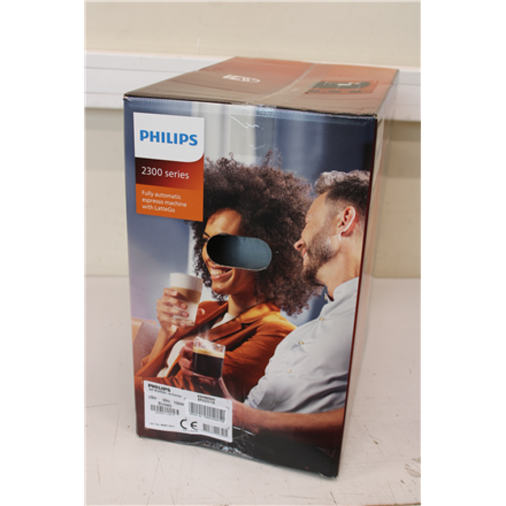 SALE OUT. Philips EP2331/10 Fully automatic Coffee maker, Black , Philips , Coffee maker , EP2331/10 , Pump pressure 15 bar , Built-in milk frother , Automatic , 1500 W , Black , DAMAGED PACKAGING