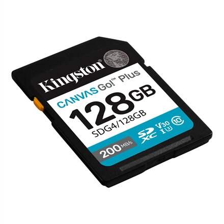 Kingston , Canvas Go! Plus , 128 GB , SD , Flash memory class Class 10, UHS-I, U3, V30